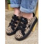 Baskets femme éclair Vanessa Wu Alia leopard