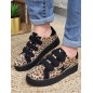 Baskets femme éclair Vanessa Wu Alia leopard