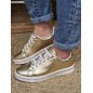 Baskets femme Guess Stasey dorées