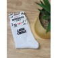 Chaussettes homme "casse couille" blanches