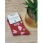 Chaussettes à paillettes "bisou" rouges coeurs