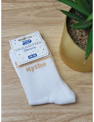 Chaussettes homme "mytho" blanches