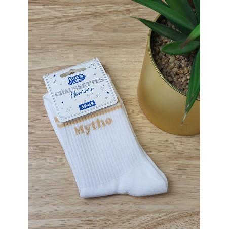 Chaussettes homme "mytho" blanches