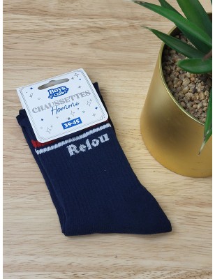 Chaussettes homme "relou" marine