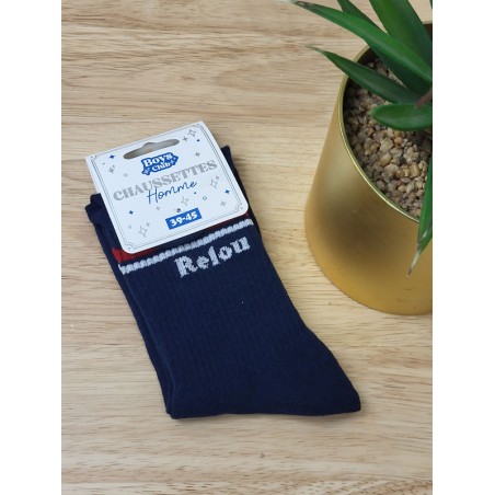 Chaussettes homme "relou" marine