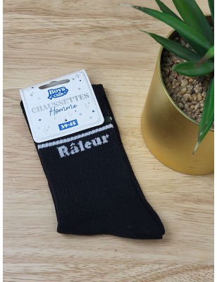 Chaussettes homme "raleur" noires