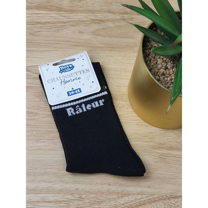 Chaussettes homme "raleur" noires