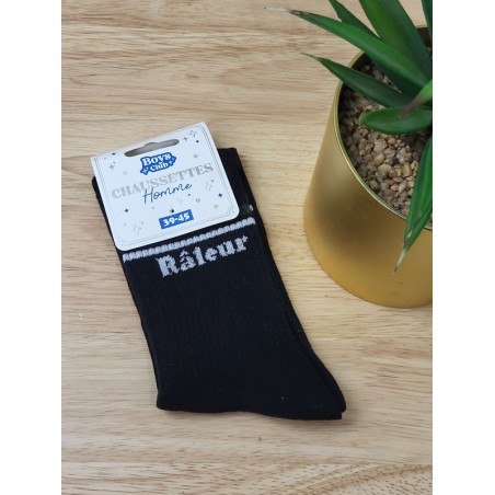 Chaussettes homme "raleur" noires
