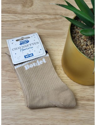 Chaussettes homme "boulet" beiges
