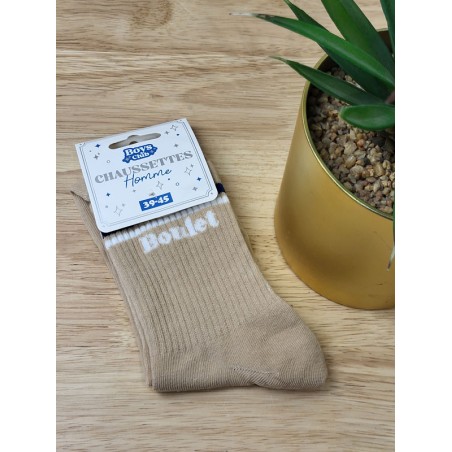 Chaussettes homme "boulet" beiges