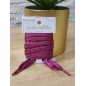 Lacets à paillettes fushia