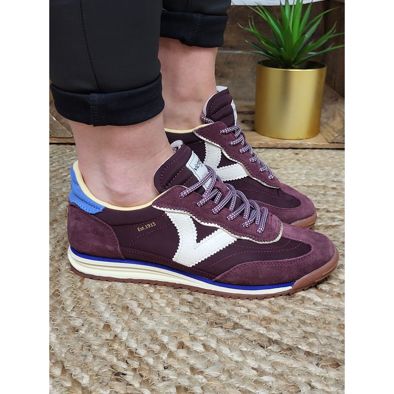 Baskets femme Victoria Saturno Low cuir bordeaux Baskets femme Victoria Saturno Low cuir bordeaux