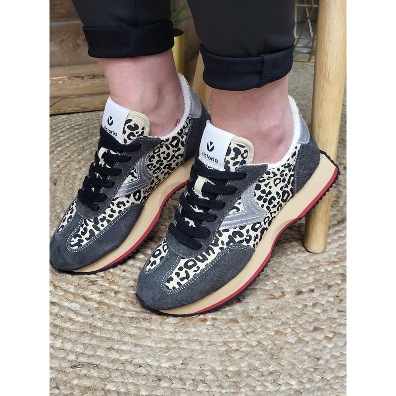 Baskets femme sneakers Victoria Cosmos Low leopard