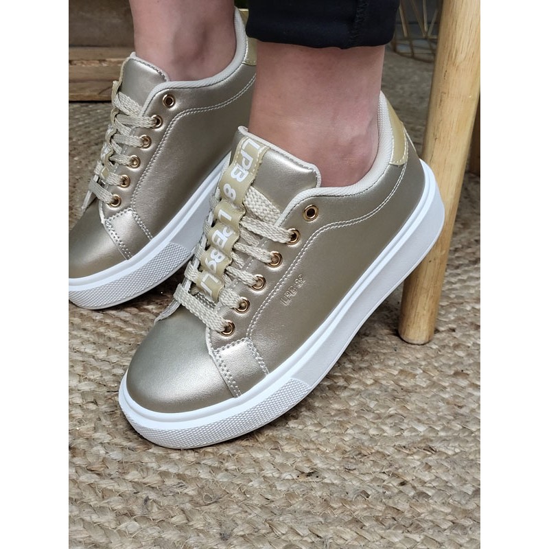 Baskets femme sneakers LPB Manon dorées Baskets femme sneakers LPB Manon dorées