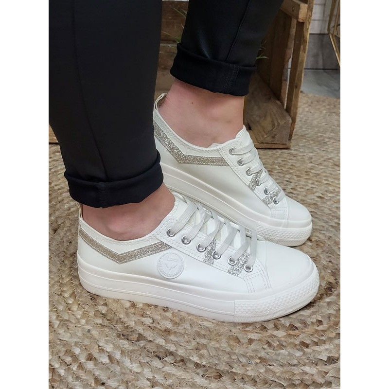 Baskets femme LPB Indira blanches