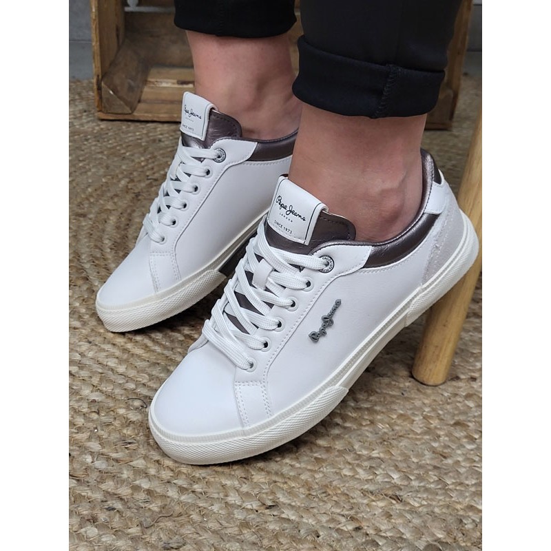 Baskets femme Pepe Jeans Kenton court blanches Baskets femme Pepe Jeans Kenton court blanches