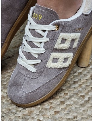 Baskets femme LPB Maria taupe