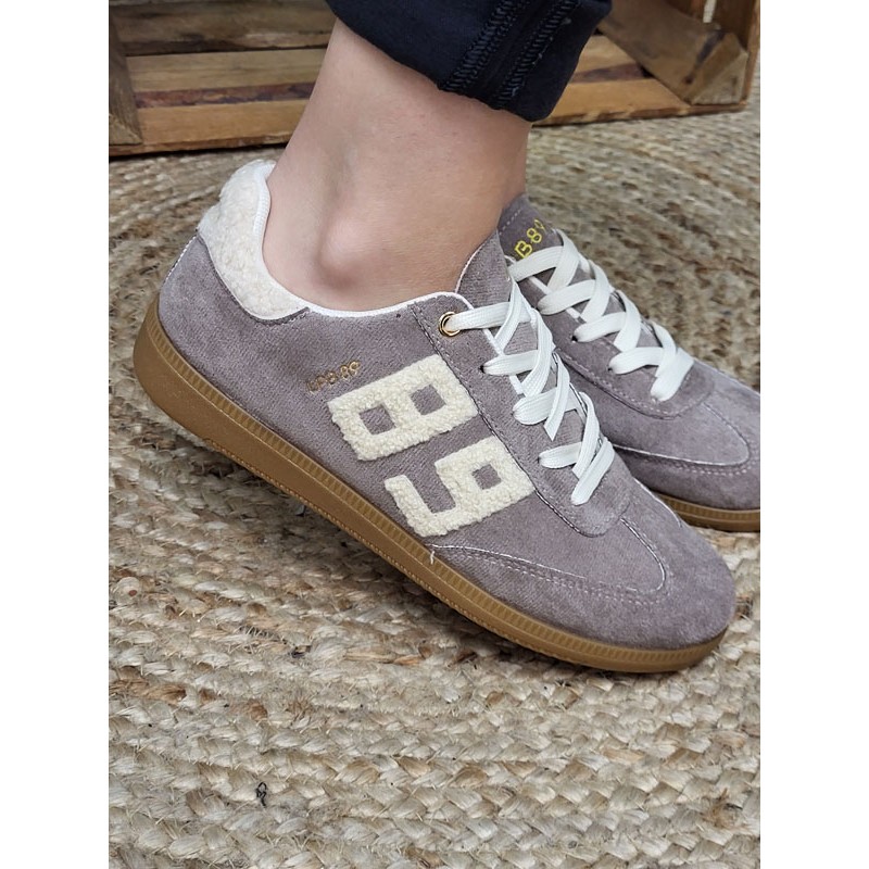 Baskets femme LPB Maria taupe