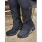 Bottes femme daim Glory noires