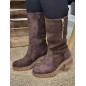 Bottes femme daim Glory marron
