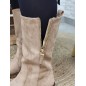 Bottes femme daim Glory beiges