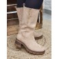 Bottes femme daim Glory beiges