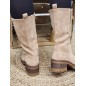 Bottes femme daim Glory beiges