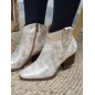 Bottines santiags femme Aura dorées