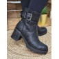 Bottines femme Nellie noires croco