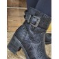 Bottines femme Nellie noires croco