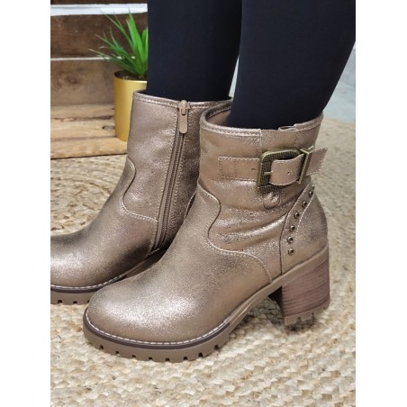 Bottines femme Nelya dorées