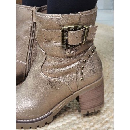 Bottines femme Nelya dorées
