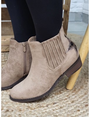 Bottines femme Jallia taupe