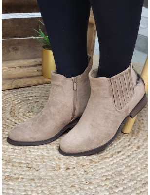 Bottines femme Jallia taupe