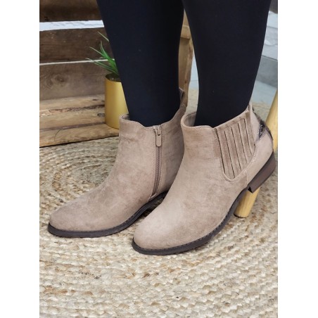 Bottines femme Jallia taupe