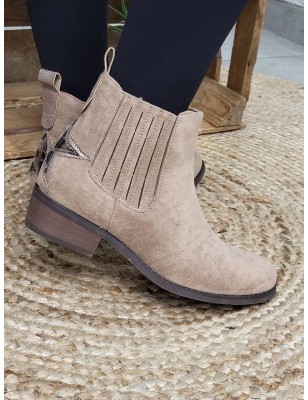 Bottines femme Jallia taupe
