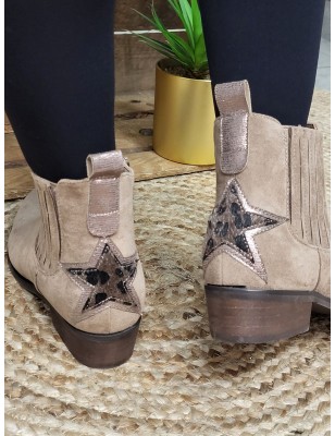 Bottines femme Jallia taupe