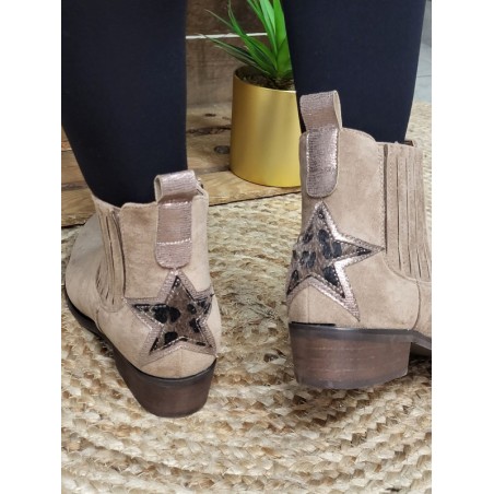 Bottines femme Jallia taupe
