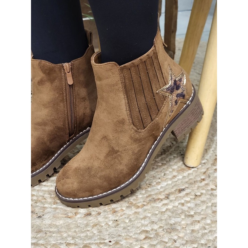 Bottines femme Stella camel