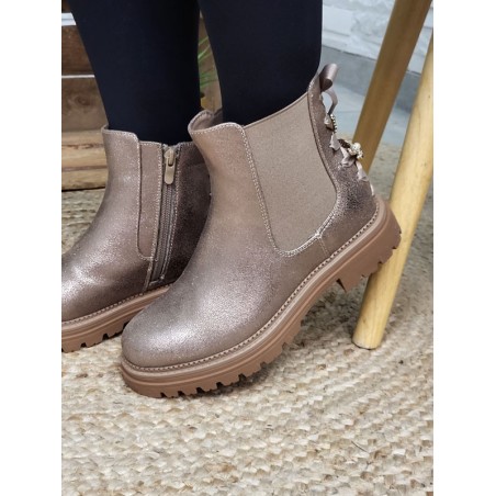 Bottines femme Xila taupe