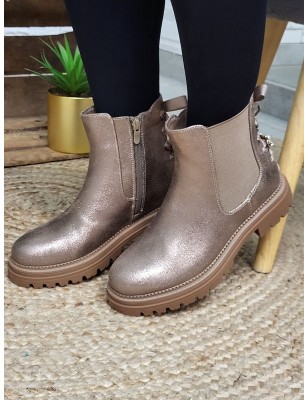 Bottines femme Xila taupe