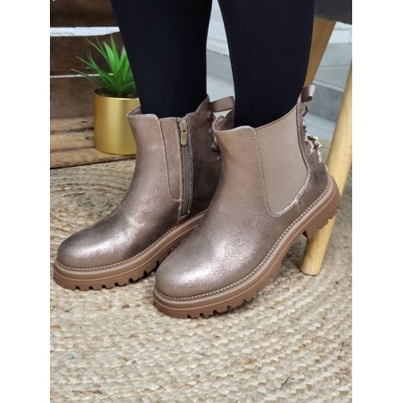 Bottines femme Xila taupe