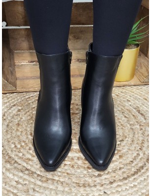 Bottines santiags femme Aura noires