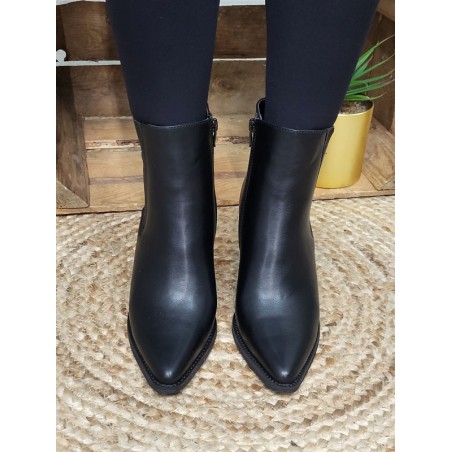 Bottines santiags femme Aura noires