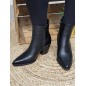 Bottines santiags femme Aura noires