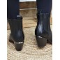 Bottines santiags femme Aura noires