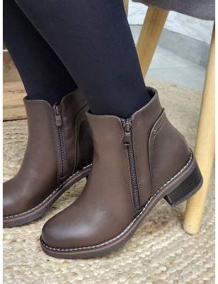 Bottines femme Elixia marron