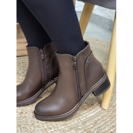 Bottines femme Elixia marron