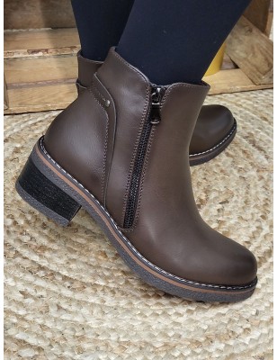 Bottines femme Elixia marron