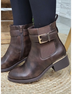 Bottines femme Naly marron